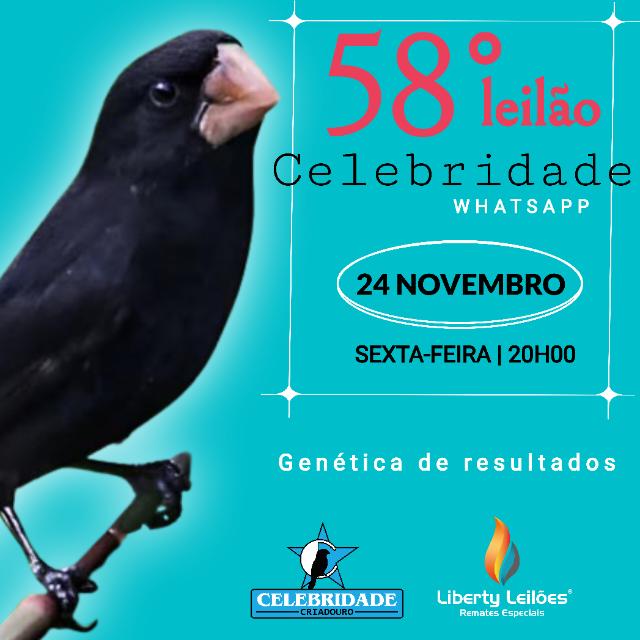 58º Edição - Leilão Criadouro Celebridade - Via WhatsApp.