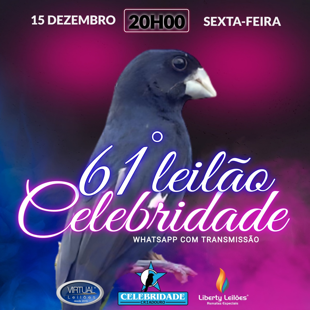 61º Edição - Leilão Criadouro Celebridade - Via WhatsApp.
